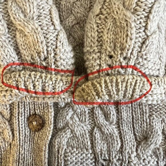 Vintage Cladyknit Button- Down Cable Knit Grandpa Cardigan 100% Merino Wool, Sm - Picture 11 of 11